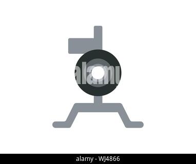 Pitching machine icon vector on white background, pitching machine trendy filled icons from Technology collection, pitching machine vector. Stock Vector