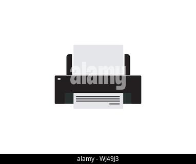 Printer Icon Vector, Flat Office Equipment Print Machine Illustration Stock Vector