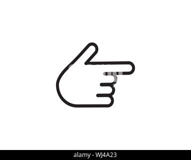 Pointing hand button vector image Stock Vector