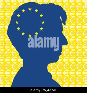 Christine Lagarde, new President of the European Central Bank, ECB, 2019 Stock Vector