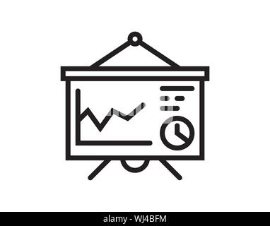 Financial analysis thin line icon finance banking vector image Stock Vector