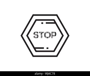 Stop sign vector image Stock Vector