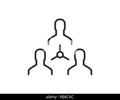 Team Network Icon Showing Connected Group of People Stock Vector