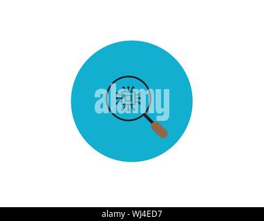 Chip search icon. Editable Chip search icon for web or mobile. Stock Vector