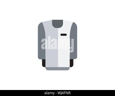 Flat Jacket Clothing Icon in Minimal Modern Style Stock Vector