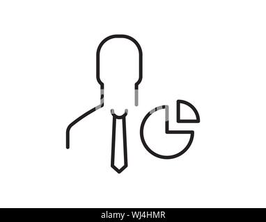 Business Analytics Icon Data Analysis Professional Symbol Stock Vector