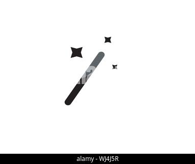 Magic wand line icon tools and design wand sign vector image Stock Vector