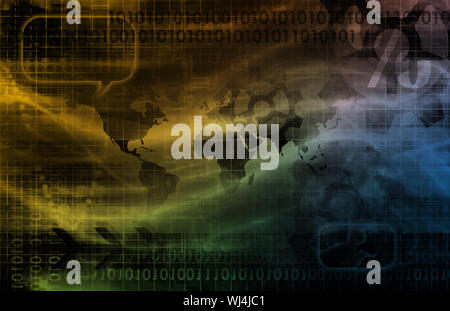 Digital Identity Management as New Technology Art Stock Photo