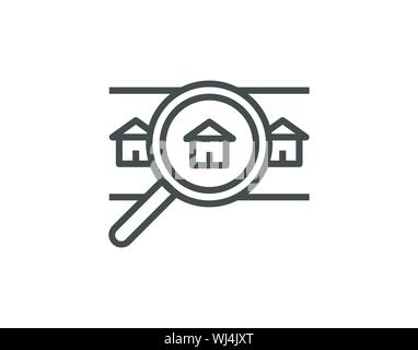 Searching for a house vector image Stock Vector
