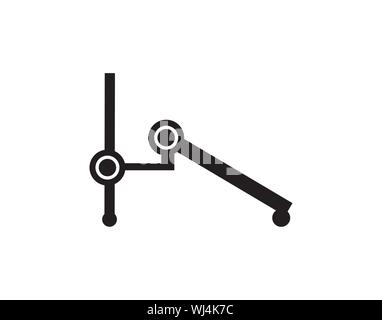Robotic Arm Automation Industrial Technology Icon Vector Stock Vector