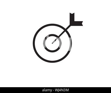 Target Goal Arrow Aim Icon Vector Stock Vector
