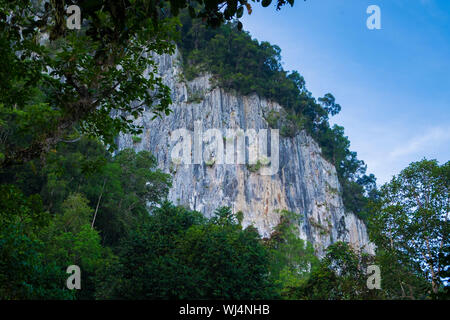 Fantastic mountain rock formations in Gunung National Park, Mulu, Sarawak, Borneo, Malaysia. Stock Photo