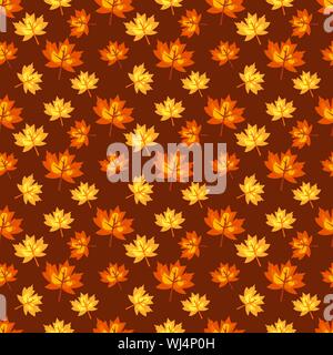 leaves plant for autumn concept seamless pattern vector illustration background Stock Vector