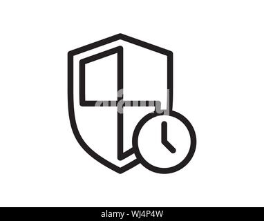 Time security icon vector illustration. Stock Vector