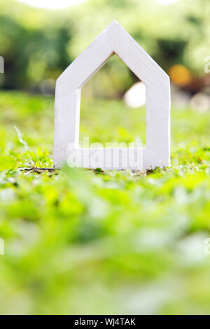 Hands holding icon house Stock Photo