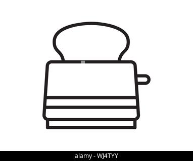 Kitchen Toaster Appliance Bread Toast Cooking Icon Design Stock Vector