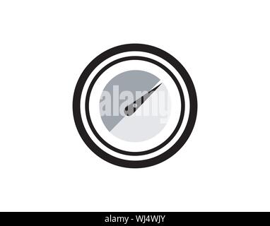 Speedometer Gauge Icon Vector Stock Vector