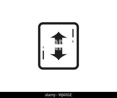 Data Transfer Icon with Upload and Download Arrows Stock Vector