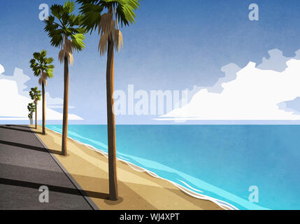 Sunny, idyllic tropical ocean Stock Photo