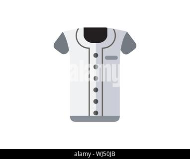 Flat Vector Illustration of a Baseball Jersey Shirt Uniform Stock Vector