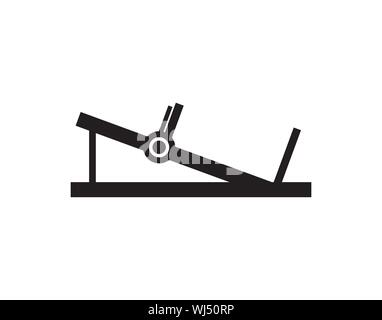 Gym Bench Exercise Icon Stock Vector