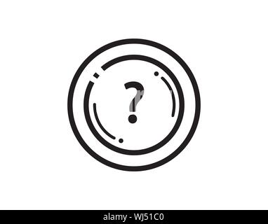 Question Mark Help Circle Icon Stock Vector