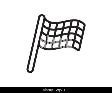 Checkered Racing Flag Icon Symbolizing Finish Line Stock Vector