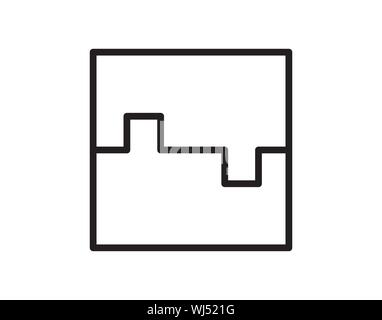 Floorplan simple icon room flat apartment line drawing, floor plan ...