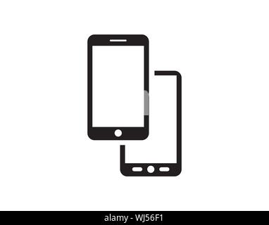 Smartphone transfer icon for mobile data exchange and device connection Stock Vector