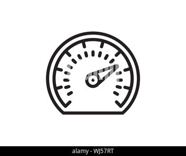 Speedometer gauge icon for performance monitoring and vehicle dashboard Stock Vector