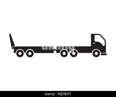 Big truck icon in flat style for app ui websites vector image Stock Vector