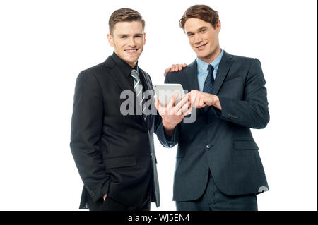 Business colleagues having fun during work break Stock Photo
