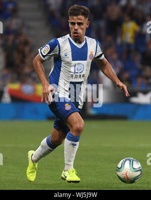BARCELONA, 01-09-2019. LaLiga 2019/ 2020, date 3. Espanyol-Granada. Oscar Melendo of Espanyol. Stock Photo