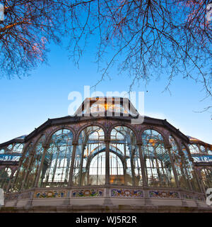 Palacio de Cristal in Retiro city park, Madrid Stock Photo