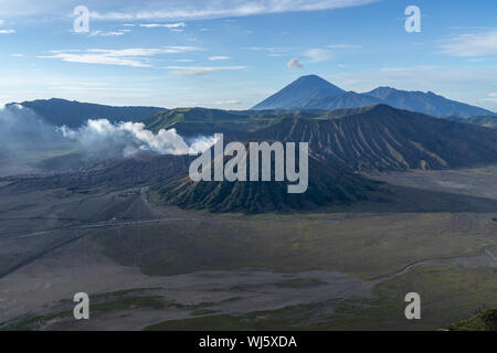 Mount Bromo is the best destination for traveling in Bromo Tengger Semeru National Park Malang East Java Indonesia Stock Photo