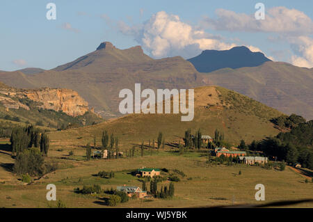 Late afternoon landscape near Clarens, South Africa Stock Photo