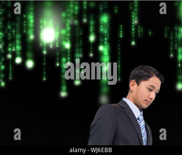 Composite image of serious asian businessman Stock Photo