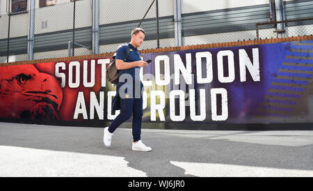 John Terry the assistant head coach of Aston Villa arrives for the Premier League match between Crystal Palace and Aston Villa at Selhurst Park , London , 31 August 2019  Editorial use only. No merchandising. For Football images FA and Premier League restrictions apply inc. no internet/mobile usage without FAPL license - for details contact Football Dataco Stock Photo