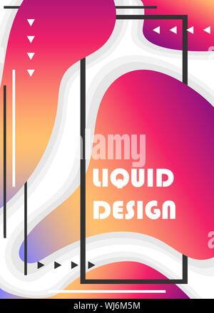 Futuristic trendy dynamic elements. Abstract background. Template for design with place for text. Stock Vector