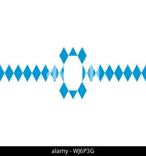 Banner sticker in the colors of the Bavarian flag for Oktoberfest Stock Vector
