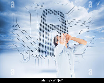 Composite image of shouting casual man standing Stock Photo