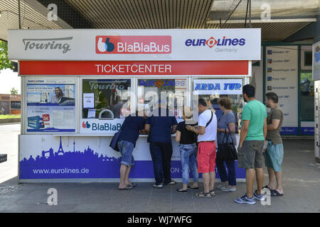 View, Outside, Outside, outside view, outside view, railway station, Berlin, twaddle coach, coach station, Charlottenburg-Wilmersdorf, Germany, Euroli Stock Photo