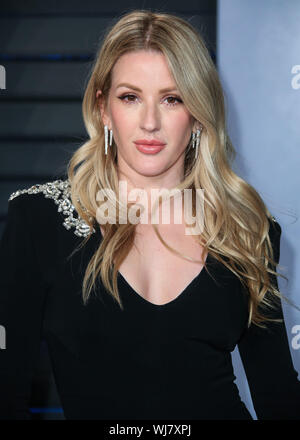 (FILE) Ellie Goulding Marries Caspar Jopling in England. BEVERLY HILLS, LOS ANGELES, CALIFORNIA, USA - MARCH 04: Singer Ellie Goulding wearing a Jenny Packham gown arrives at the 2018 Vanity Fair Oscar Party held at the Wallis Annenberg Center for the Performing Arts on March 4, 2018 in Beverly Hills, Los Angeles, California, United States. (Photo by Xavier Collin/Image Press Agency) Credit: Image Press Agency/Alamy Live News Stock Photo