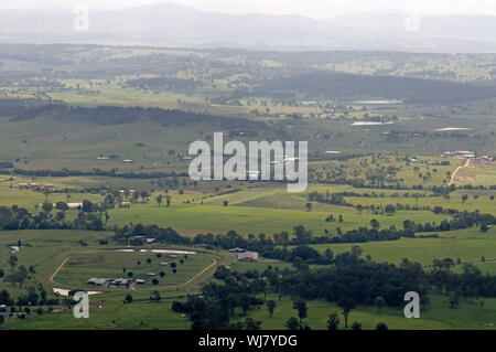 Sweeping views from the Rotary Lookout in the Tamborine Mountains, part of the Gold Coast hinterland of Queensland in Australia Stock Photo