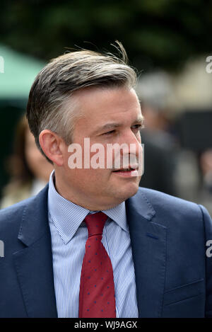 College Green, London, UK. 3rd September, 2019. Jon Ashworth Labour  MP. Politicians around Westminster. Credit: Matthew Chattle/Alamy Live News Stock Photo