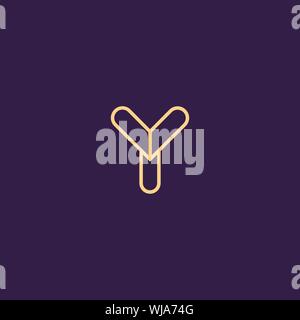 Creative Innovative Initial Letter logo YY Y. Minimal luxury Monogram. Professional initial design. Premium Business typeface. Alphabet symbol. Stock Vector