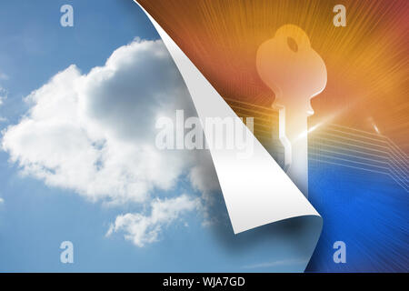 Sky background over bright key background Stock Photo