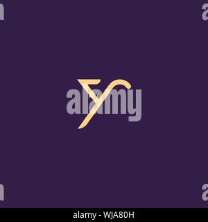 Creative Innovative Initial Letter logo YY Y. Minimal luxury Monogram. Professional initial design. Premium Business typeface. Alphabet symbol. Stock Vector