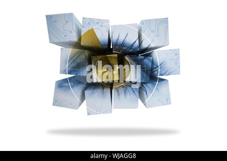 Eye on abstract screen Stock Photo