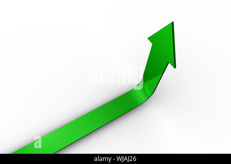 Green arrow pointing up Stock Photo